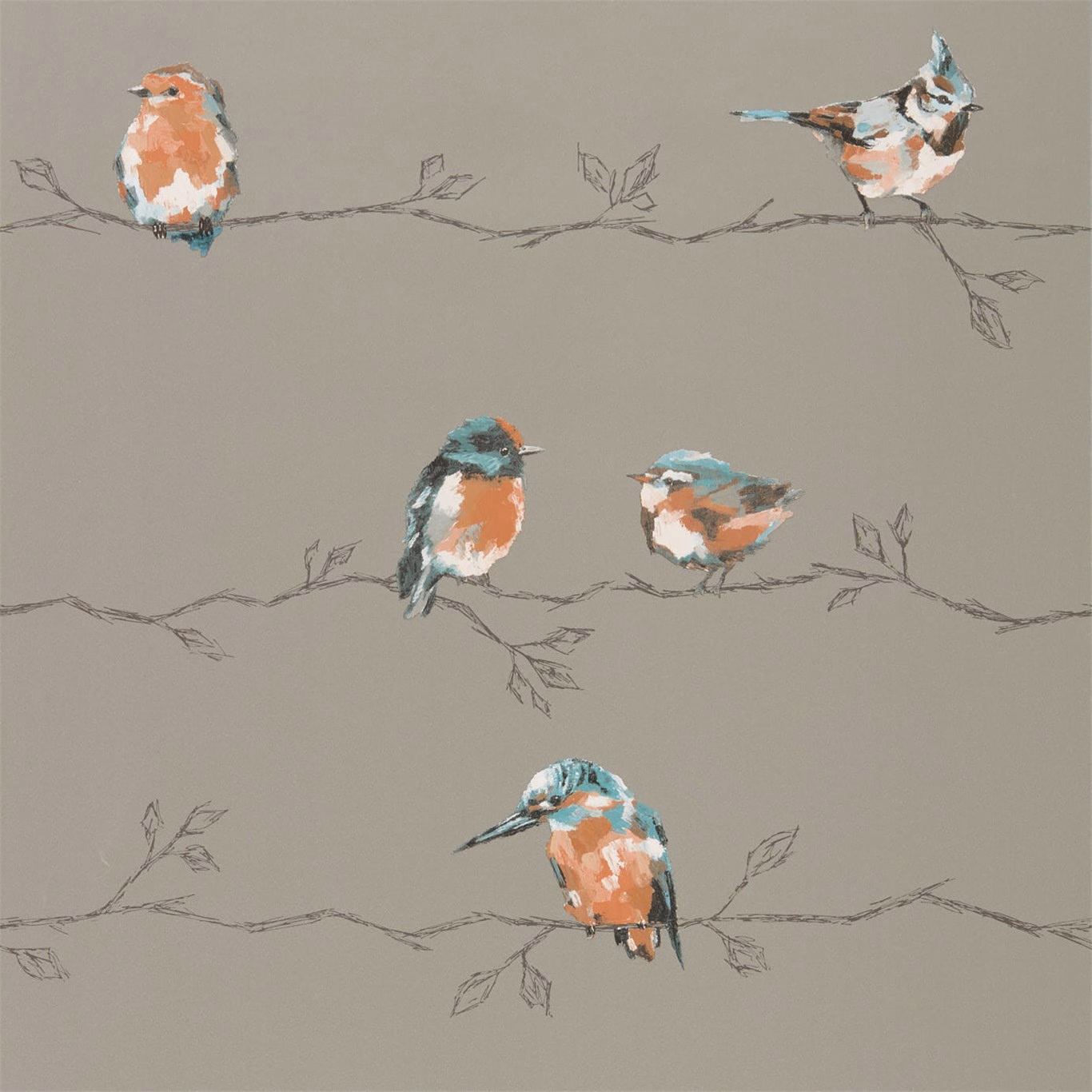 Обои Harlequin Standing Ovation Persico Tangerine/Duckegg 111485